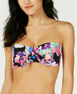 Top de Bikini Bandeau Juniors Tech Estampado Floral Talla Mediana BAR III - NUEVO SIN ETIQUETAS Foto 1 de 2