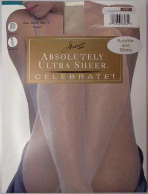 Absolutely Ultra Sheer GLISTEN Hanes Control Top Panty Hose 00Q49 - Image 1 of 4