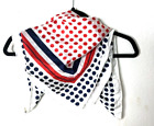 Echo Polka Dot silk blend Granny Core Scarf red white and blue 26.75"