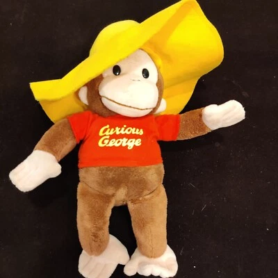 Vtg Curious George With The Yellow Hat 14" Plush Russ Berrie - Image 1 of 4
