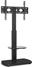 TTAP TV Stand for 32-65 Inch TV’s with Black Wooden Base and Single Glass Swivel