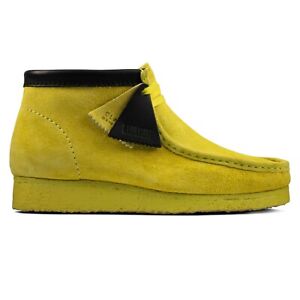 Clarks Originals Mens Boots - New Wallabee Boot - Lime Suede