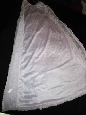 Impresionante Camisón Lencería Larga DIANE VON FURSTENBURG Rosa Nylon Vintage Años 80 S Foto 1 de 4