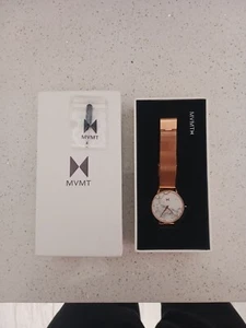 MVMT Boulevard Malibu Marble Rose Gold-Tone Stainless Steel Mesh W/Box  - Picture 1 of 13