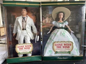 Scarlett O'Hara Barbie Doll Rhett Butler Gone with the Wind Lot 2 Not Mint Read - Picture 1 of 19