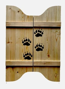 Nuevas puertas batientes Bear Tracks 24-36" estilo antiguo oeste restaurante bar sala de juegos - Imagen 1 de 1
