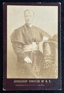 Archbishop Michael Corrigan of NY Cabinet Card Antique Photograph - Picture 1 of 2