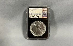 2018-P Australia $1 Silver Kangaroo NGC MS-70 Early Release Ed Harbuz Signed CE - Picture 1 of 3