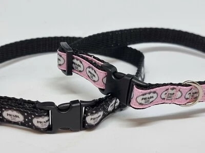 X SMALL DOG COLLAR 6"-8" NECK.  Micro dog, T Cup. 10mm Wide - Image 1 of 4
