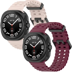 2x Sport Silicone Watch Band Strap Bracelet For Samsung Galaxy Watch Ultra 47mm - Picture 1 of 23