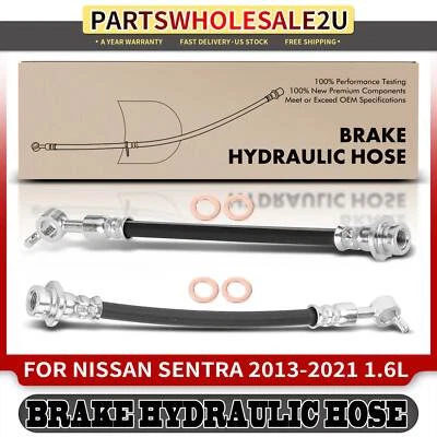 2x Manguera hidráulica de freno exterior trasero izquierdo y derecho para Nissan Sentra 2013 2014-2021 Foto 1 de 4