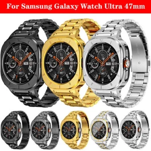 For Samsung Galaxy Watch Ultra 47mm Luxury Stainless Steel Band Strap Bracelet - Picture 1 of 24