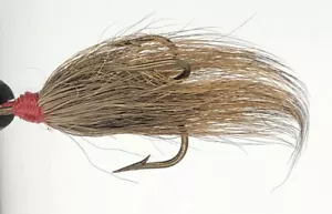 10 moscas - gancho de agudos mustad marrón cola de jorobado con cabeza roja sobre bronce 1/0 - Imagen 1 de 1