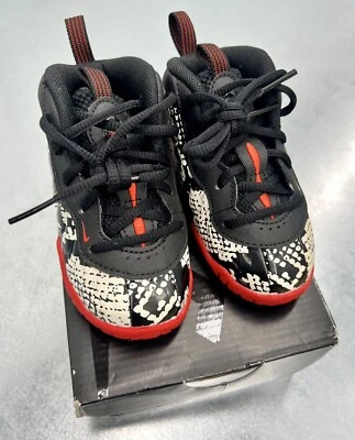 RARO DS 100% Auténtico Nike Little Posite One TD Talla 5c Sail Habanero Rojo Negro Foto 1 de 4