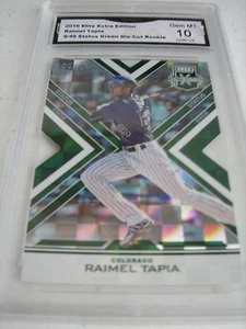 RAMIEL TAPIA ROCKIES 2016 ELITE EXTRA STATUS GREEN DIECUT # 9/49 RC GRADED 10 - Picture 1 of 1