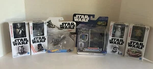 Star Wars Lot 6 Items Tie Fighter Mandalorian Speeder Vader Grogu Mando Trooper - Picture 1 of 10