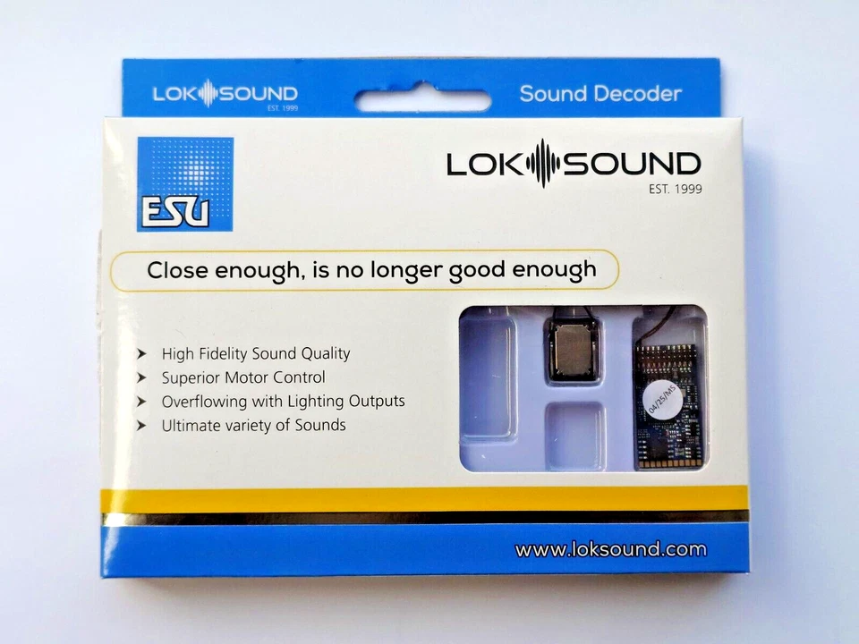 ESU LokSound V5, Sound Decoder & Speaker - With Custom Steam Sound Programmed - Image 1 of 1