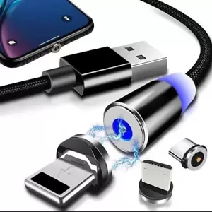 CAVO DI RICARICA CELLULARE MAGNETICO TIPO TYPE C IPHONE MICRO USB CAVETTO 3 IN 1 - Imagen 1 de 11