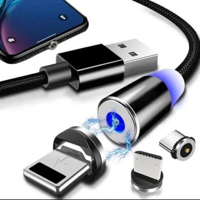 CAVO DI RICARICA CELLULARE MAGNETICO TIPO TYPE C IPHONE MICRO USB CAVETTO 3 IN 1 - Immagine 1 di 4