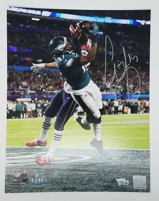 Fotografía firmada por Alshon Jeffery Eagles SB LII TD captura 11x14 fanáticos certificado de autenticidad 381/3 Foto 1 de 2