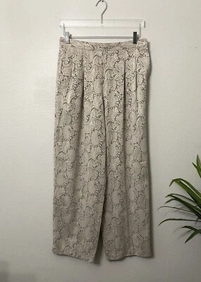 Pantalones de vestir Talbots para mujer con estampado completo de cachemira dorados pierna ancha talla 12 NUEVO Foto 1 de 4