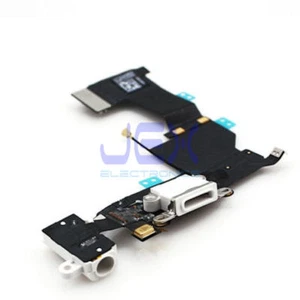 White Charging Port/dock Microphone Headphone jack Flex Cable for Iphone 5S - Picture 1 of 1