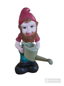 Vintage Artline Gnome Holding Watering Can 1990S painted Garden Gnome - Picture 1 of 4