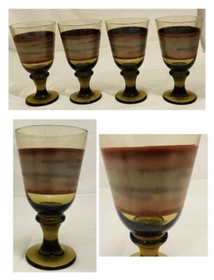 Copas Libbey DE COLECCIÓN 16 OZ. Juego de 4 bandas NOVA BROWN óxido, gris, ámbar Foto 1 de 4