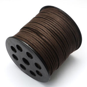 90m/Roll Environmental Faux Suede Lace Cord Thread String Jewelry Making 3mm