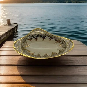 Dumler Breiden W Germany Vtg Ceramic Bowl golden color mid century modern - Bild 1 von 6