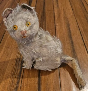 Antique Jopi German Mohair Stuffed Animal Musical Cat 1920s Ultra Rare  - Picture 1 of 7