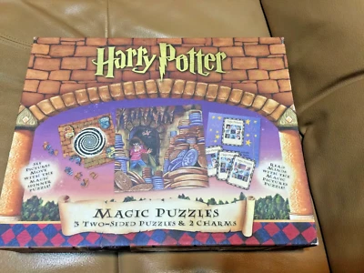Rompecabezas Mágico Harry Potter Usado Incompleto 3 Rompecabezas de Dos Caras y Cartas Mágicas Foto 1 de 4
