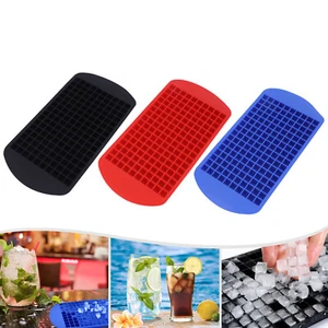 3X Mini Ice Cube Tray Silicone Bar Whiskey Cocktail 160 Grids Ice Cube Mold - Picture 1 of 10