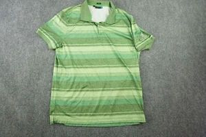 J Lindeberg Shirt Mens 2XL Green Slim Fit Pull Over Short Sleeve Golf - Picture 1 of 13