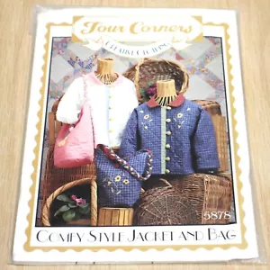 Four Corners Creative Clothing Comfy Style Jacket and Bag #5878 Pattern - Picture 1 of 2