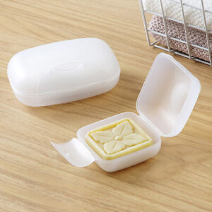 Portable Soap Dish Holder Box Lid Lock Waterproof Sealed Case Travel Container