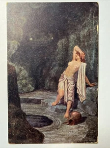 Vintage Postcard, UnPosted Post Card, Naked Woman In A Dark Cave, M97 - Imagen 1 de 2