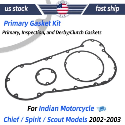 Primary Gasket Kit For Indian Motorcycle 2002-2003 Chief / Spirit / Scout Models Foto 1 de 4
