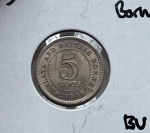 1953 Malaya and British Borneo 5 Cents  bg - Picture 1 of 2
