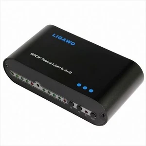 Ligawo 6518743 SPDIF Toslink Matrix 4x2 - Audio Switch/ Splitter - Bild 1 von 2