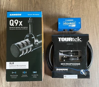 Samson Q9x Mic + Samson SR880 Headphones + Mic Booster + Cables | BUNDLE NEW! - Image 1 of 4
