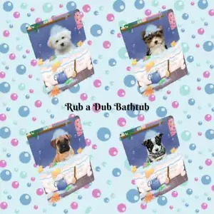 Rub a Dub Hund Katze in einer Wanne Haustier Foto Liebhaber Kühlschrankmagnet 8,7 x 11,5 Zoll - Bild 1 von 226