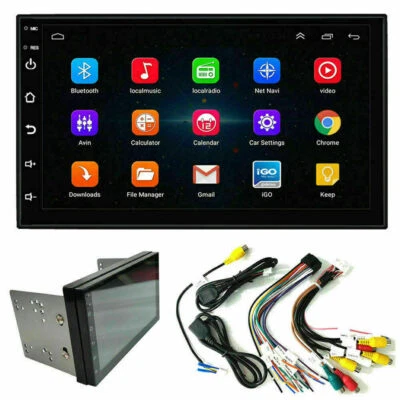 7" Android 10 1+16 Double 2Din Car Stereo Radio GPS Wifi OBD2 Mirror Link Player - Image 1 of 4