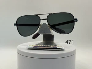 Vintage Oversize Sunglasses NOS Small Aviator | G15 Lens | Grey Metal Frame |80s - Picture 1 of 10