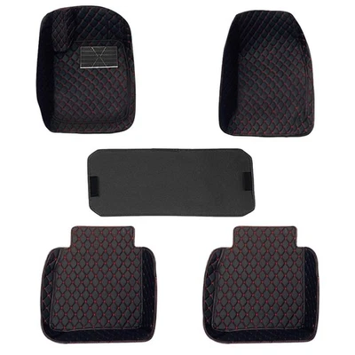 for Volkswagen Type2 Suspended pedal 5pc Car Floor Mats Liner Carpet Red Black Foto 1 de 4
