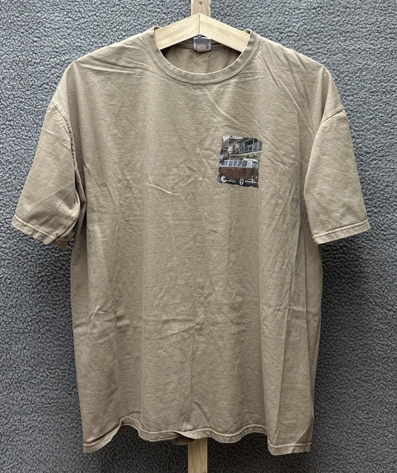 Crazy Shirts Mens 3XL Beige Front Street La Haina Kona Coffee Dyed Short Sleeve - Image 1 of 4