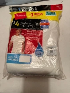 NEU Hanes Herren tagless COOL COMFORT XL RUNDHALSAUSSCHNITT WEISSE T-SHIRTS - 4ER-PACK - Bild 1 von 4