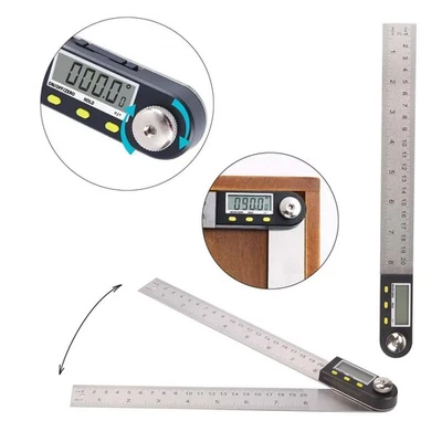 Digital LCD Angle Finder Stainless Steel Rule Trend Ruler 360 Degree Gauge NEW - Image 1 of 4