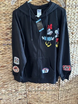 Disney Mickey & Minnie Mujer Talla Grande Suave Parche Personaje Cremallera Completa Sudadera con Capucha Foto 1 de 4