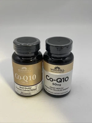 (2) WINDMILL CO-Q10 НАТУРАЛЬНЫЙ 50 МГ КАПСУЛА 45CT срок годности 12/31/26 - Изображение 1 из 2
